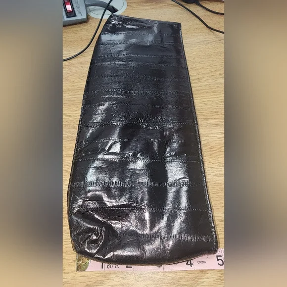 New Lorelei Framed Crocodile Large Clutch Handbag Dark Shimmery Brown - Picture 2 of 8